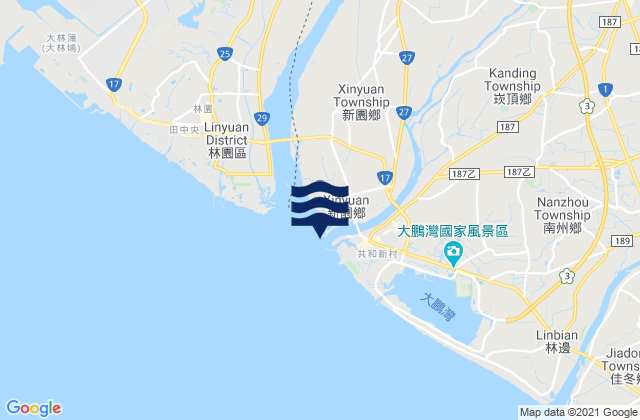 Mappa delle Getijden in Tung-kang Po-ti, Taiwan