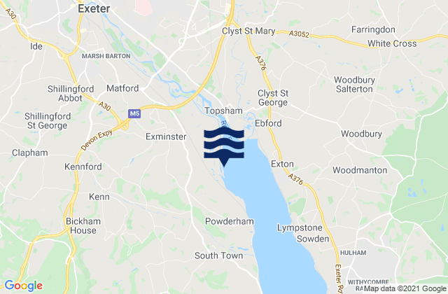 Mappa delle Getijden in Turf Lock, United Kingdom