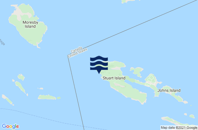 Mappa delle Getijden in Turn Point Stuart Island, United States