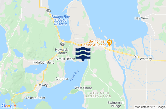 Mappa delle Getijden in Turner Bay Similk Bay, United States