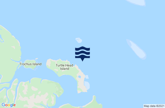 Mappa delle Getijden in Turtle Head Island, Australia