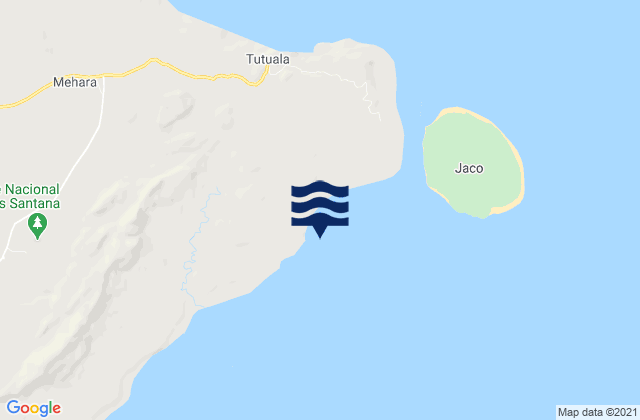 Mappa delle Getijden in Tutuala, Timor Leste