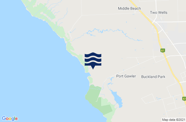 Mappa delle Getijden in Two Wells, Australia