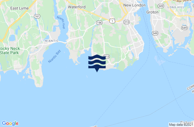 Mappa delle Getijden in Twotree Island Channel, United States