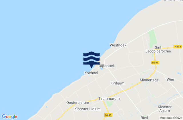 Mappa delle Getijden in Tzummarum, Netherlands