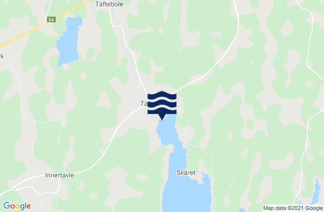 Mappa delle Getijden in Täfteå, Sweden