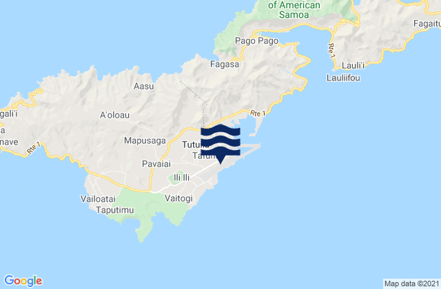 Mappa delle Getijden in Tāfuna, American Samoa
