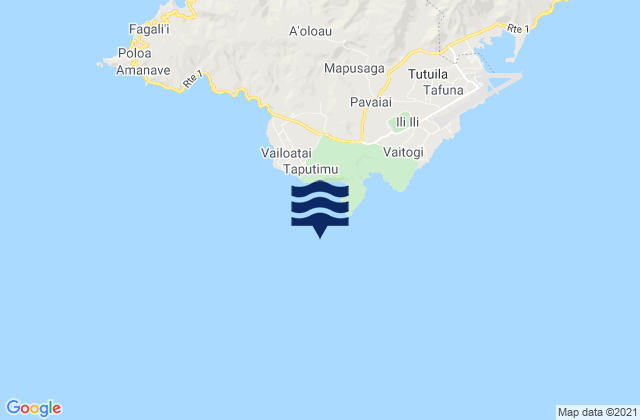 Mappa delle Getijden in Tūalātai County, American Samoa