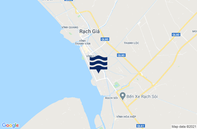 Mappa delle Getijden in Tỉnh Kiến Giang, Vietnam