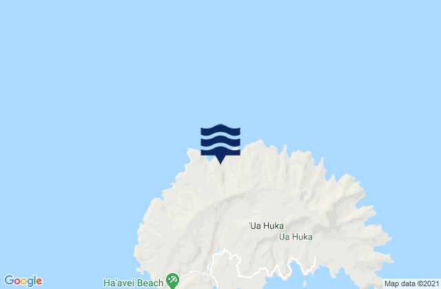Mappa delle Getijden in Ua Huka, French Polynesia