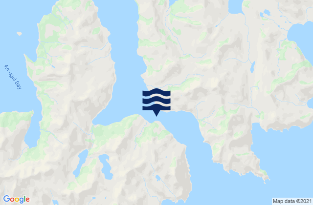 Mappa delle Getijden in Udagak Strait (narrows), United States