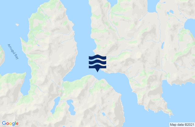 Mappa delle Getijden in Udagak Strait, United States
