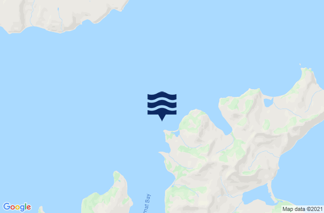 Mappa delle Getijden in Udamat Bay Sedanka Island, United States