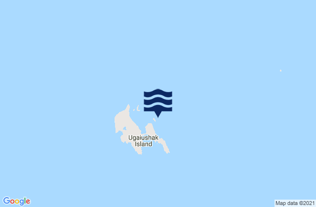 Mappa delle Getijden in Ugaiushak Island, United States