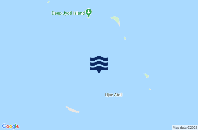 Mappa delle Getijden in Ujae Atoll, Marshall Islands