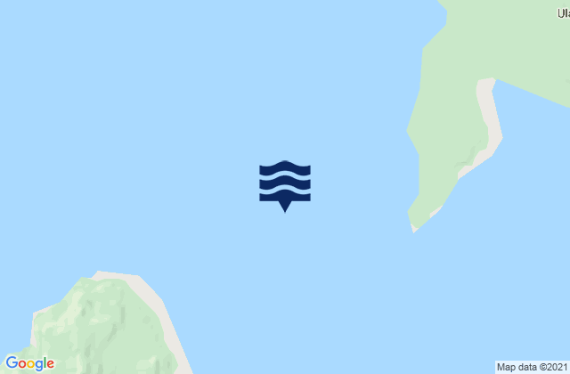Mappa delle Getijden in Ulak Pass Delarof Islands, United States