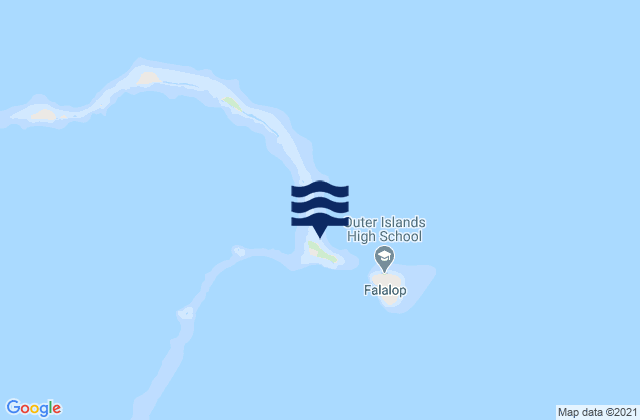 Mappa delle Getijden in Ulithi Islands, Micronesia