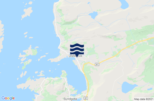 Mappa delle Getijden in Ulstein, Norway