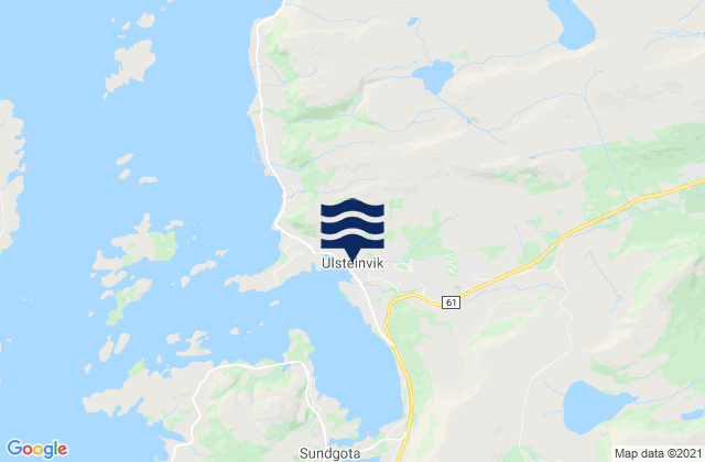 Mappa delle Getijden in Ulsteinvik, Norway