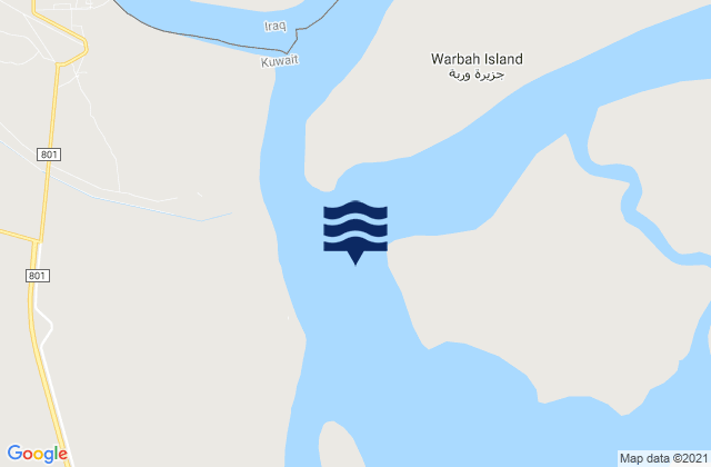 Mappa delle Getijden in Um Al-Aseed (Beacon No 12), Iraq