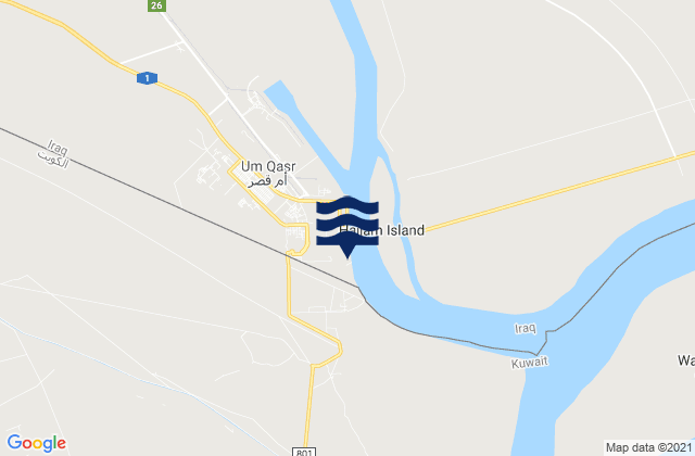 Mappa delle Getijden in Um Qasr, Iraq