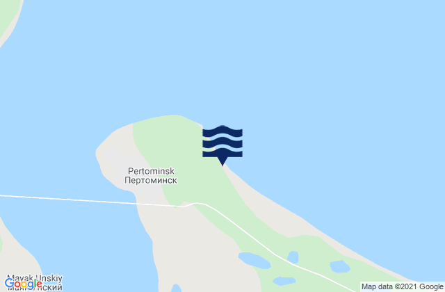 Mappa delle Getijden in Unskaya Inlet, Russia
