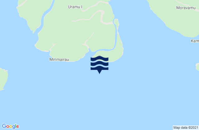 Mappa delle Getijden in Uramu Island, Papua New Guinea