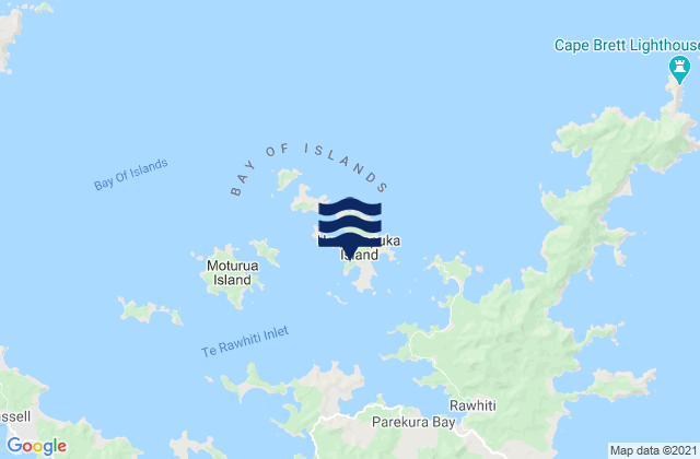 Mappa delle Getijden in Urupukapuka Bay, New Zealand