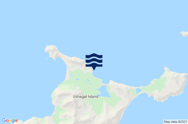 Mappa delle Getijden in Ushagat Island (Barren Islands), United States