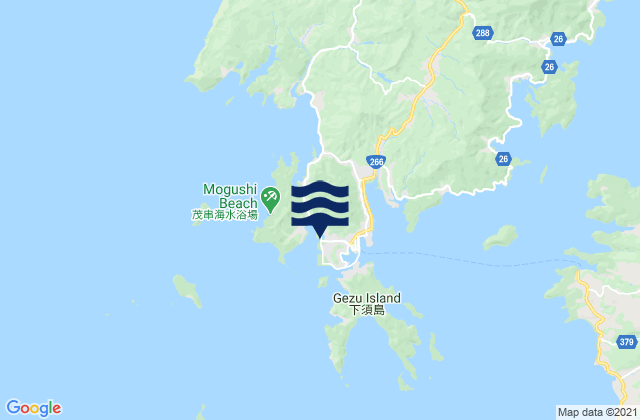 Mappa delle Getijden in Usibuka, Japan