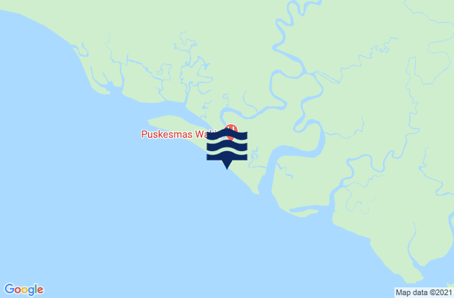 Mappa delle Getijden in Uta, Indonesia