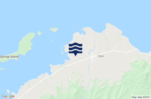 Mappa delle Getijden in Utan, Indonesia