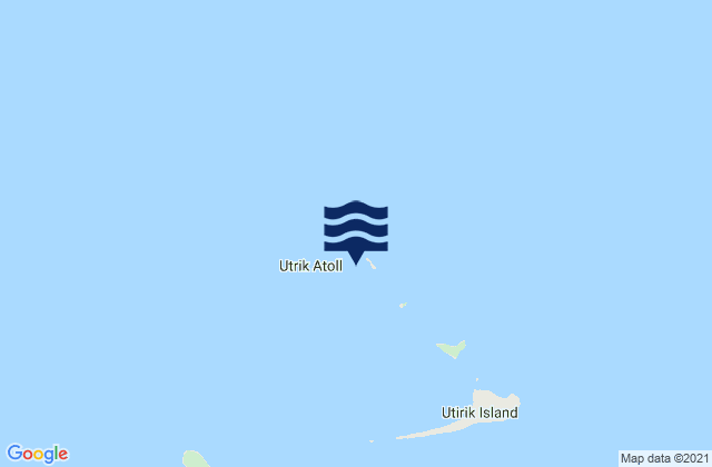 Mappa delle Getijden in Utrik Atoll, Marshall Islands