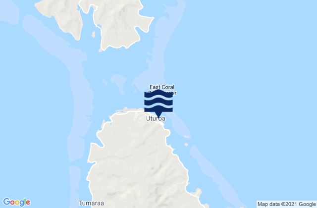 Mappa delle Getijden in Uturoa, French Polynesia