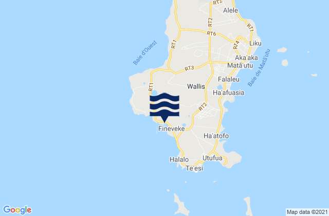 Mappa delle Getijden in Uvéa, Wallis and Futuna