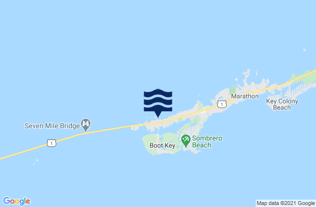 Mappa delle Getijden in Vaca Key, United States