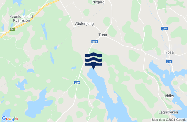 Mappa delle Getijden in Vagnhärad, Sweden