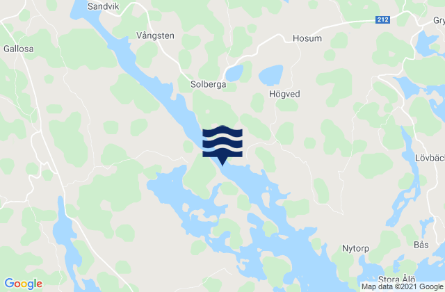 Mappa delle Getijden in Valdemarsvik, Sweden