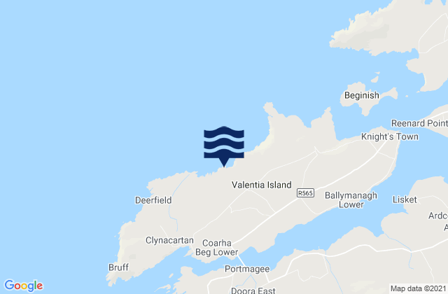 Mappa delle Getijden in Valentia Island, Ireland