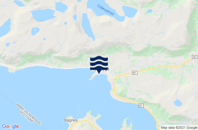 Mappa delle Getijden in Vanylven, Norway