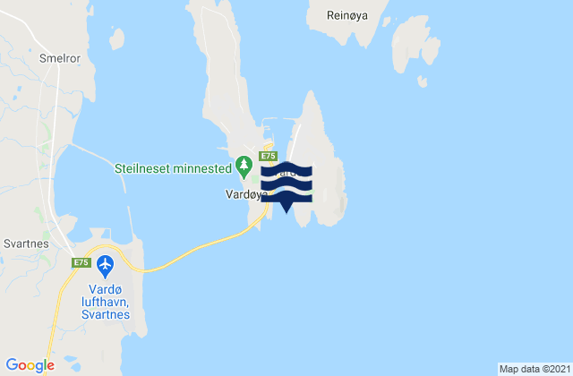 Mappa delle Getijden in Vardø, Norway