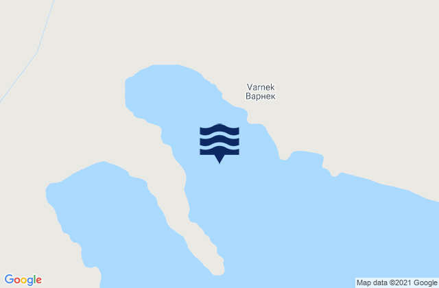 Mappa delle Getijden in Varneka Bay, Russia