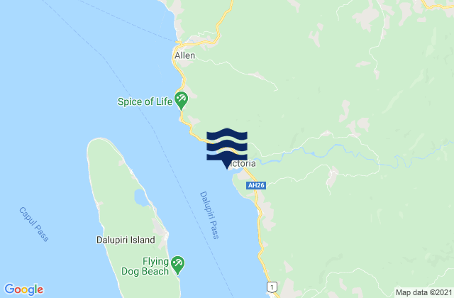 Mappa delle Getijden in Victoria, Philippines