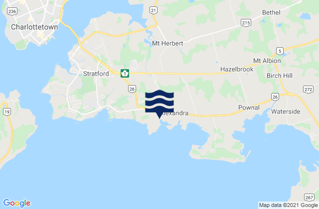 Mappa delle Getijden in Victoria, Canada