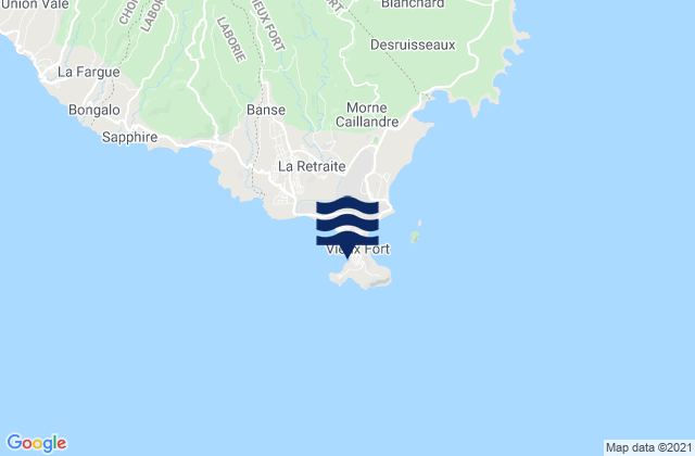Mappa delle Getijden in Vieux Fort, Saint Lucia
