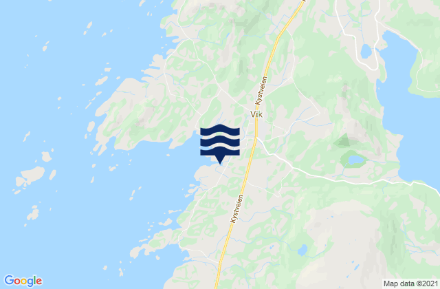 Mappa delle Getijden in Vik, Norway