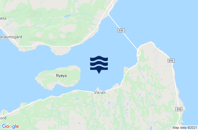 Mappa delle Getijden in Vikran, Norway