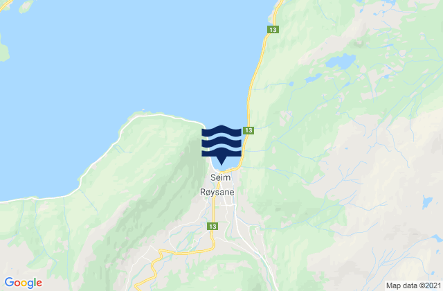 Mappa delle Getijden in Vikøyri, Norway