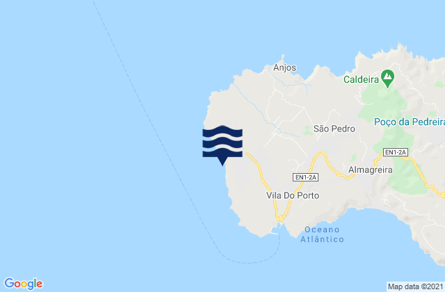 Mappa delle Getijden in Vila do Porto, Portugal