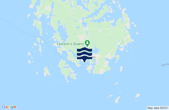 Mappa delle Getijden in Vinalhaven (Vinalhaven Island), United States